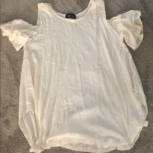 fabrik creme, open-shouldered top